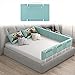 Sponda Letto Bambini, Barriera di Sicurezza Anticaduta per letto bambino, Guardrail sicurezza/protezione, per Bambini e Letti per Genitori, per materassi di spessore da 5 a 30 cm Grigio Verde rosa