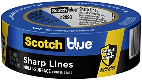 ScotchBlue 2093-36EC Painters Tape, 1.41 inches x 60 yards, 2093, 1 Roll, Blue