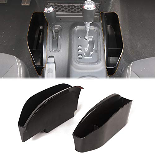 JK Console Organizer, Auto Gear Shift Storage Box Center Console Organizer Tray Console Side Pocket Organizer Phone Storage Compartment for 2011-2018 Jeep Wrangler JK JKU Rubicon Sport Sahara