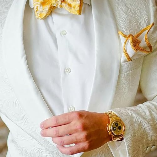 Mens Suits Prom Wedding Suits for Men White Pant Suit Set Classic Fit 2 Piece One Button Men's Suits2