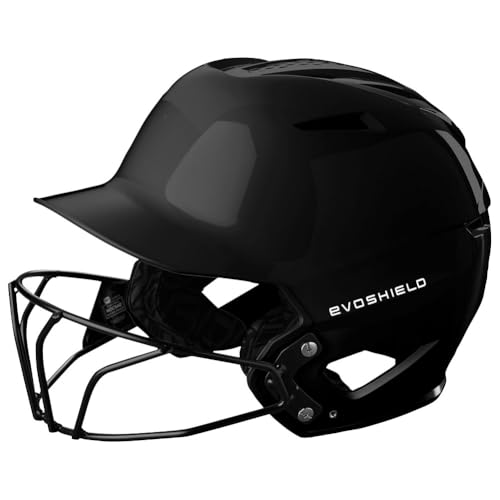 EvoShield XVT™ 2.0 Gloss Batting Helmet with Facemask - Black, Medium/Large