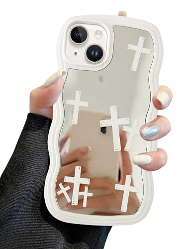 Coque iPhone 13 motif croix blanche pour le miroir des filles actives