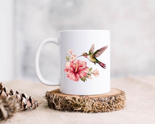 Taza de cerámica con diseño de colibrí 15 oz miniatura 2