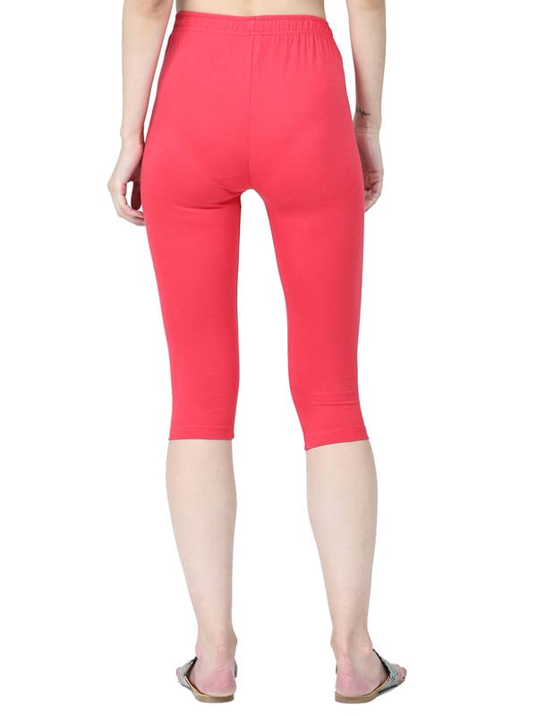 Image of Robinbosky Premium Stretchable Cotton Capri Legging for Women | Suitable for Formal wear & Casual wear | High-End Elastic Makes. The Leggings Squat Proof and Durable for Travel, Yoga, & Workout.