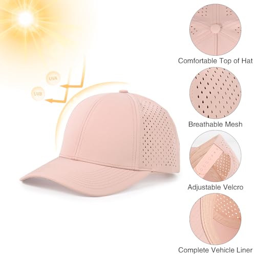 Image of Quick Dry Baseball Cap Curved Brim Mesh Snapback Hat for Men Women