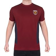 Official WHUFC mens polyester T-shirt Full colour woven club crest to chest; Marl poly's with reflective crest print Hi spec T-shirt; 100% polyester Garment Size (Chest): Small 40"; Medium 42"; Large 44"; XL 46"; XXL 50"; 3XL 53"