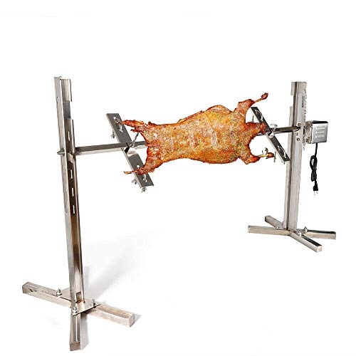 21'' Large BBQ Grill Rotisserie Grill Rotisserie Motor Kit Roaster Rod Pig Chicken Motor Kits 66LB 15W 110V