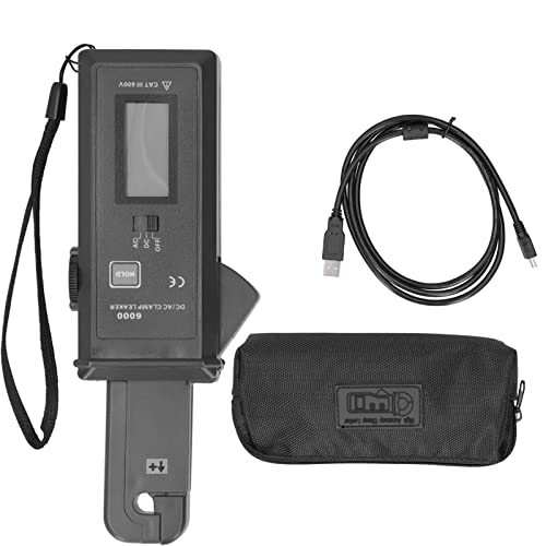 Medidor de pinza amperimétrica de fuga FLEXMAN Digital AC DC, comprobador de corriente de fuga, rango 0mA a 60.0A, alta precisión para medir corriente de fuga AC y DC miniatura 4