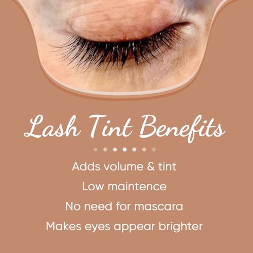 Lomansa Lash Color Kit Instant Black Eyelash Color 8ml Easy to Use with Natural Results for Beginner Salon Beauty