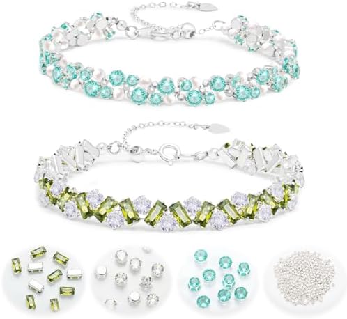 Cikuco Jewelry Making Kit,Crafts Kits for Adults, Jewelry Making Supplies Kit,Rhinestone Bracelet for Women,Tennis Bracelets for Women,Jewelry Making Kit for Girls,Gift Crafts for Kids,Gifts for Girl