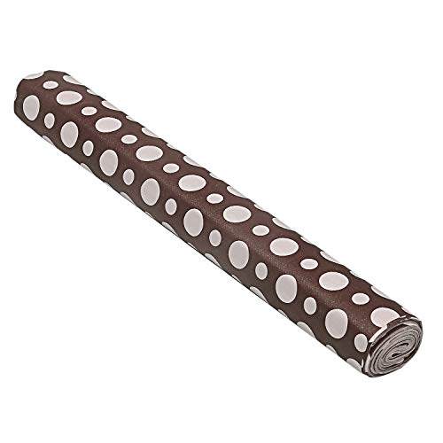 Image of Kuber Industries Dots Design PVC Wardrobe Kitchen Drawer Shelf Mat 10 Mtr (Brown) (CTKTC024275)
