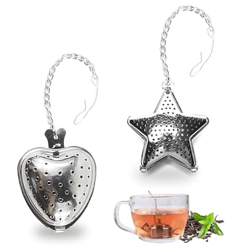 2 PCS Stainless Steel Tea Infuser Balls with Chain Hook - 304 Food-Grade Mesh Tea Strainer for Loose Leaf Tea, Mugs, Teapots & Spices | Durable for Mess-Free Brewing‌