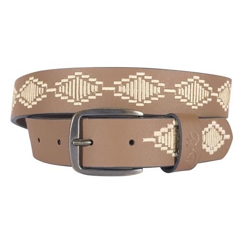Browning Women's Embroidered Belt, Brown, X-Large