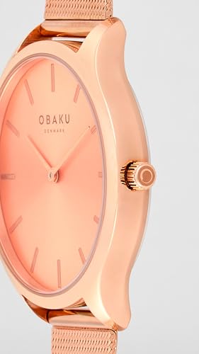 Image of Obaku Tang Lille Roses Analog Gold Dial Women's Watch-V260LXVVMV