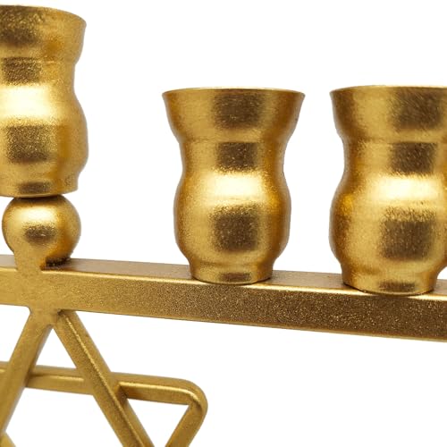We-Moment-Candle-Holder-for-HanukkahGold-7-Menorahs-Candlestick-Holder-Metal-Menorah-for-Shabbat-KwanzaaHome-Decor-Set-of-1 We Moment Candle Holder for HanukkahGold 7 Menorahs Candlestick Holder Metal Menorah for Shabbat KwanzaaHome Decor Set of 1