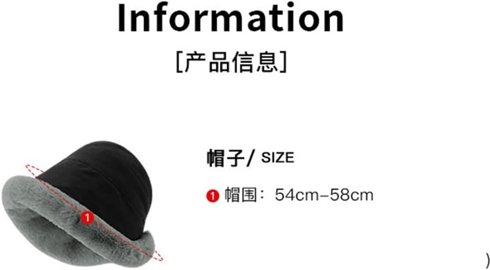 Thickened Plush Hat Female Padded Bucket Cold-Proof Warm Ear Protection
