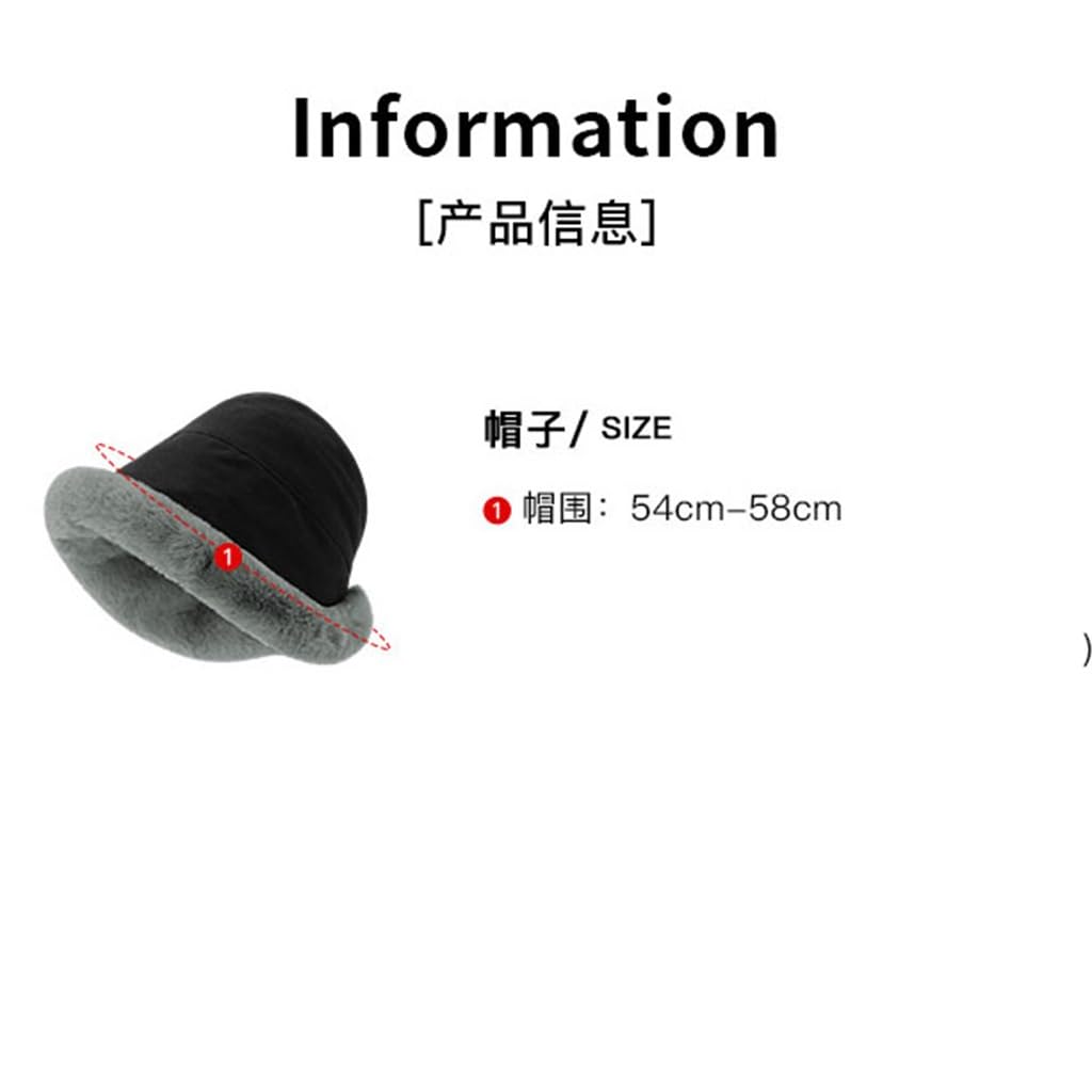 Thickened Plush Hat Female Padded Bucket Hat Female Cold-proof Thickened Warm Ear Protection Hat
