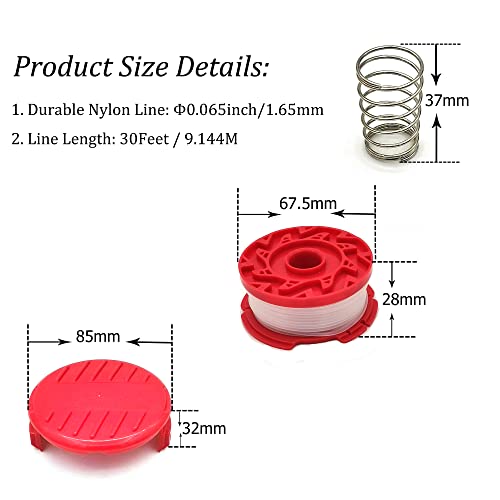 Quasion Weed Eater String For Craftsman Cmzst0653 Cmzst065,0.065 Inch 30Ft String Trimmer Line,20V Electric Weed Wacker String Trimmer Spool thumb #4