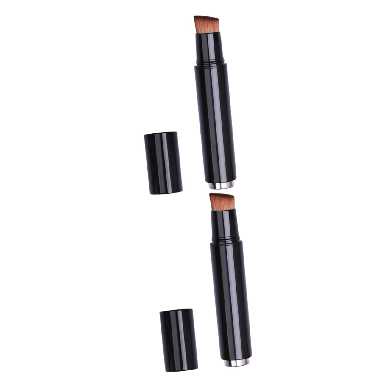 Mikinona 2pcs Foundation Makeup Brush Set Blending Brush for Liquid Foundation Portable Soft Dense for Travel