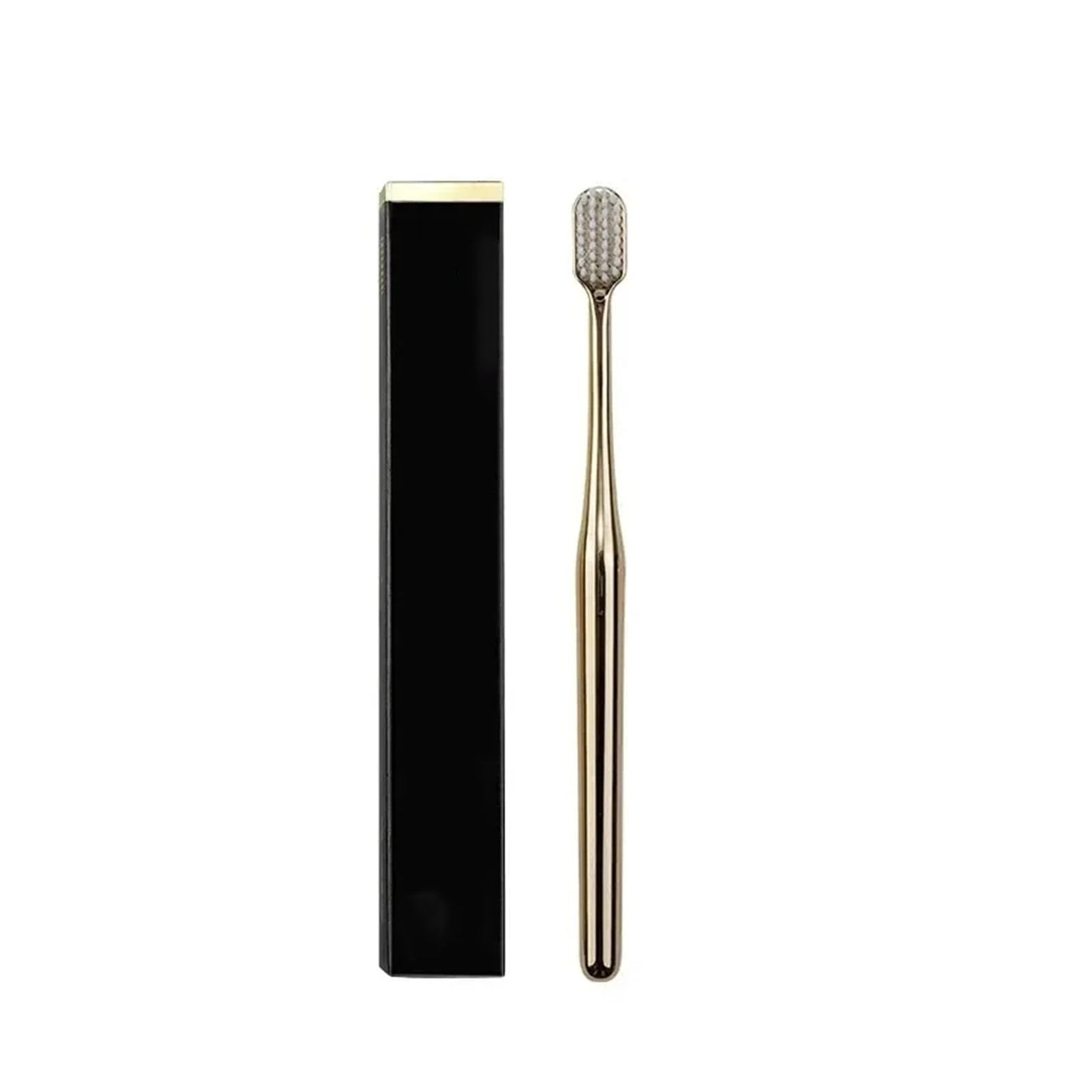 KUNYOS Manual toothbrush 1/2/3/4pcs Gold Toothbrush Luxury Soft Teeth Brush Men Women Adult Toothbrushes Electroplated Brushes Brush(Gold WH)