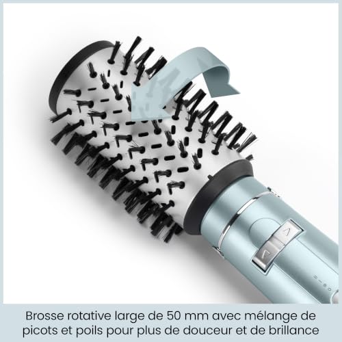 BaByliss - AS773E - Brosse soufflante rotative Hydro-Fusion - Brushing digne d'un coiffeur - fonction ionique pour des cheveux hydratés & protégés - résultat brillant & soyeux, longue tenue