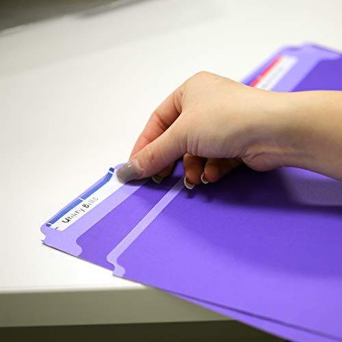 Bazic Manila File Folder 1/3 Cut Letter Size, Assorted Color Left Right Center Tabs Positions, Total 6-Count #TOP4