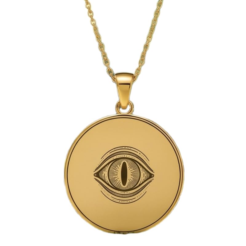 Collier Œil de la Providence en argent 925 plaqué or et sa chaîne de 45cm