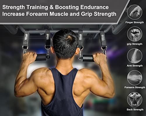 Hilhook Pull Up Climbing Hold Grips, Non Slip Portable Rock Climbing Holds Training Set, Hangboard Grip Strength Trainer For Kettlebells, Workout, Bouldering, Ninja Warrior Indoor Outdoor #TOP1
