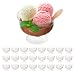 Produktbild MATANA 48 Durchsichtige Hartplastik Eisbecher/Eisschalen für Partys, Kindergeburtstag, Picknick (225ml) - Mehrweg & Stabil