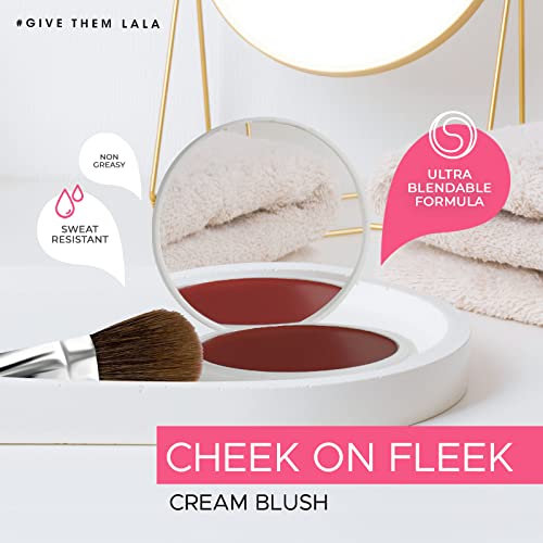 Soft Bronzed Cream Blush, ‘Slide In The Dm’ By Give Them Lala- Ultra-Blendable Cream Blush For Cheeks- Natural Creamy Makeup Blush- Cruelty-Free Pigmented Cheek Tint- Water & Sweat Resistant, 0.26Oz #TOP1