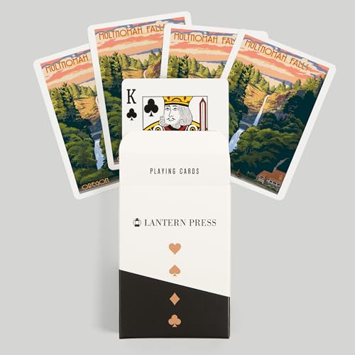 Baraja de Póker con 52 cartas Multnomah Falls Oregon miniatura 6