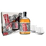 Yumeko Whisky, 700 ml, Whisky Giapponese, Confezione Regalo con 2 Bicchieri da Degustazione, Fermentazione 96h, Doppia Distillazione, Invecchiamento in Botti di Quercia Americana e Bourbon, 40% vol.
