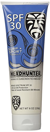 Headhunter SPF 30 Water Resistant Sunscreen Surf & Sport Lotion - Rubs in Clear
