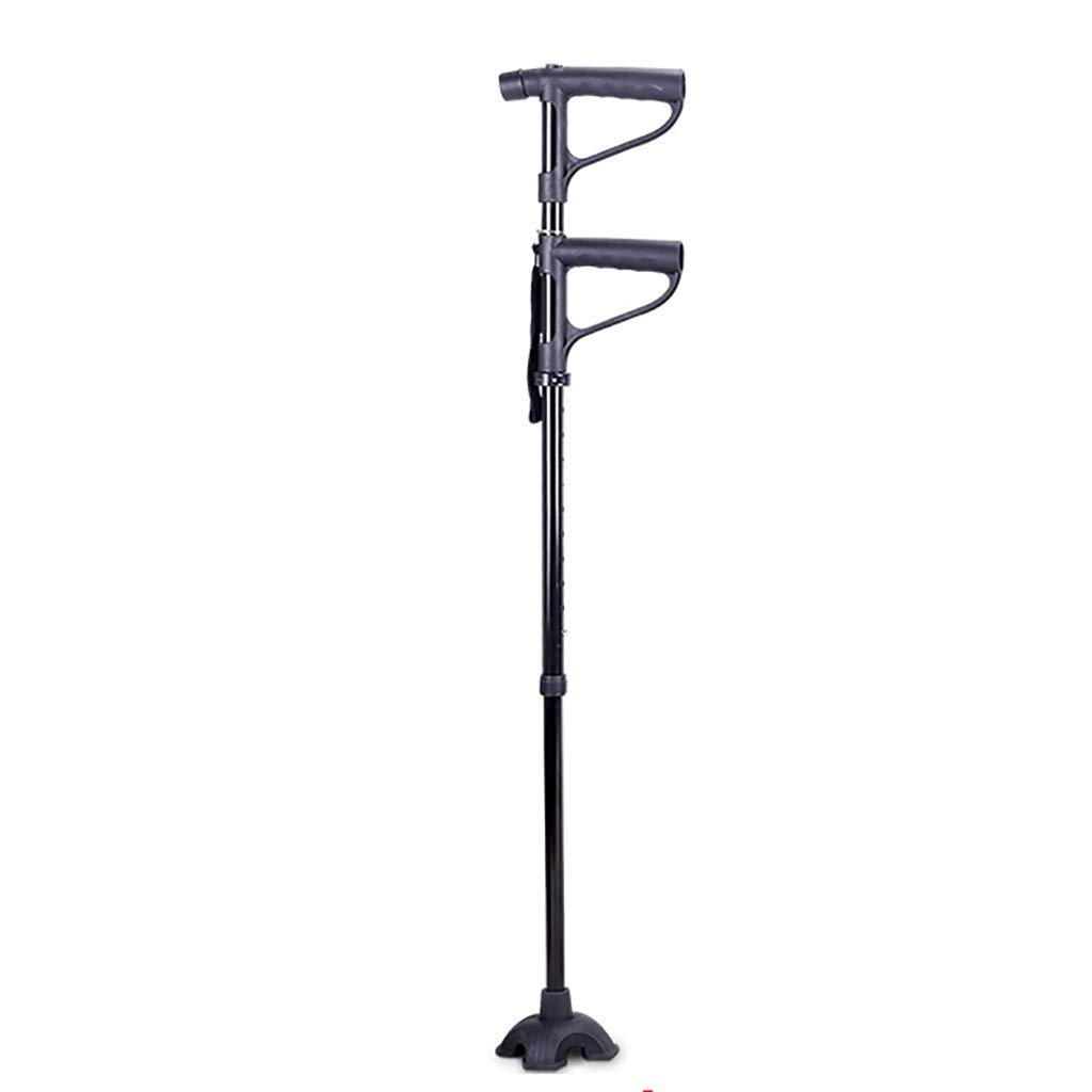Bastón para Caminar para Hombres y Mujeres con Mango de Doble Agarre, Bastones para Caminar de Aluminio Ajustables con luz LED para Personas Mayores deshabilitadas, muletas Times