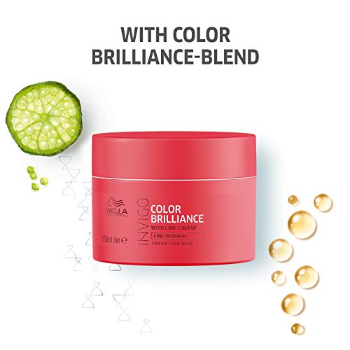 Image of WELLA Professionals Invigo Color Brilliance Mask For Fine /Normal Hair 150Ml And Shampoo For Fine /Normal Hair, Floral, 250Ml, 2 Count