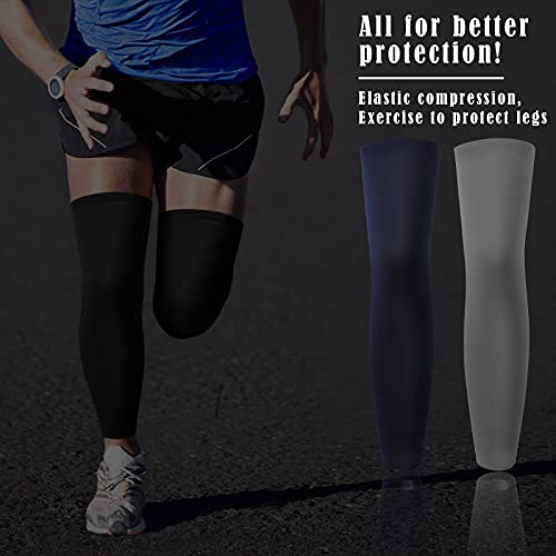 Skylety 3 Pairs Compression Leg Sleeves Full Length Sleeves for Mens Basketball Cycling2
