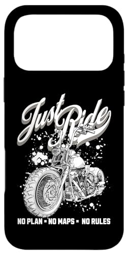 Just Ride �I�[�g�o�C�̃O���t�B�b�N�A�N���[�U�[�̃f�U�C���AVicla �`���b�p�[ �X�}�z�P�[�X iPhone 17 Pro Max �p