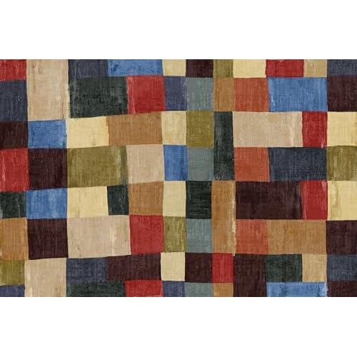 MontVoo Non-Slip Bath Mat 17x Grey Plaid Quick-Dry