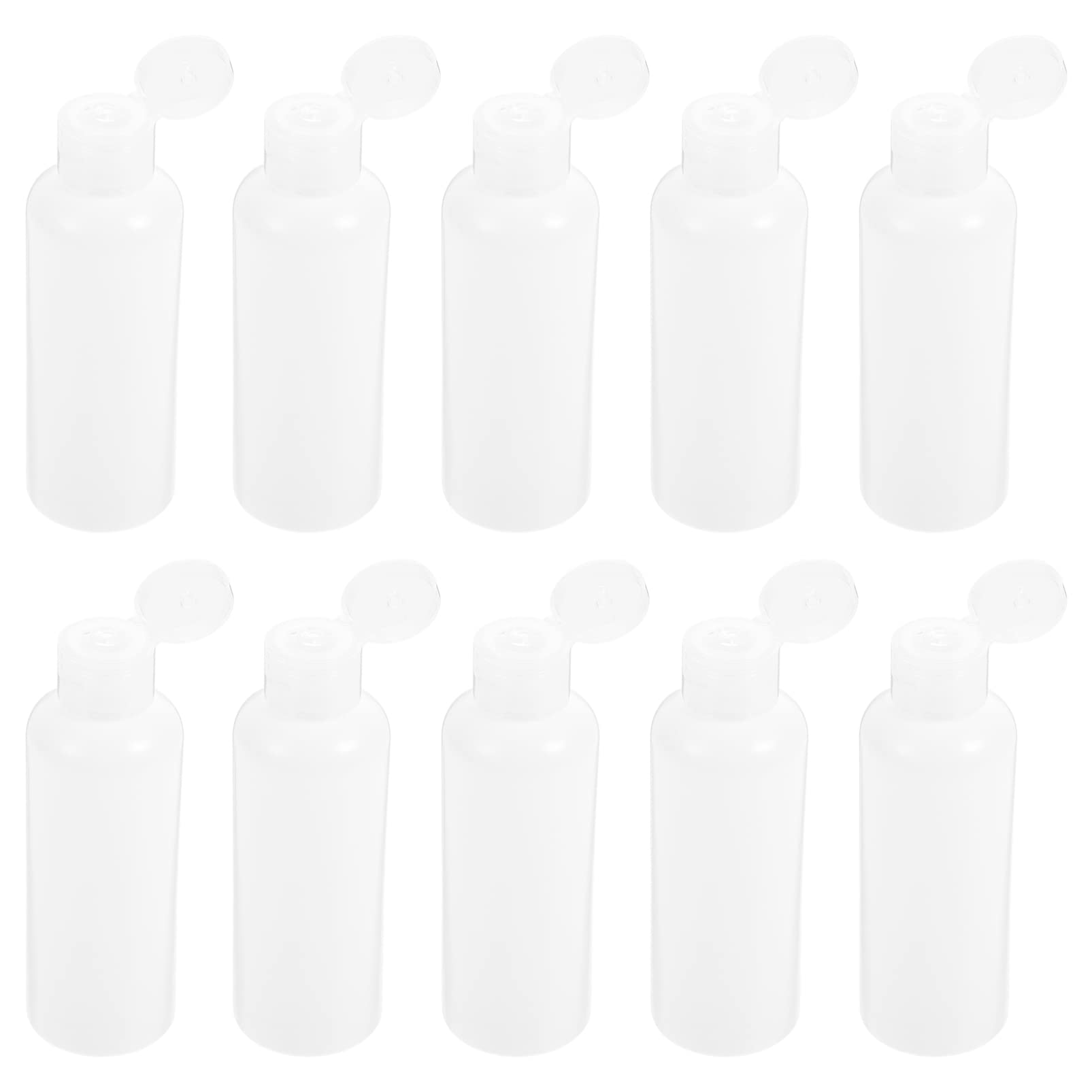 Didiseaon Flacone da Viaggio Flip-open 100ml Pe Bianco 50 Pezzi | Contenitori per Liquidi da Viaggio, Formato Compatto, Stile Semplice e Classico, Confezione da 50