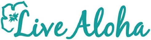 Live Aloha Flower Hawaiian Sticker Decal Aqua