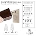 La Vane 5 inch / 12cm Wooden Furniture Legs, Set of 4 Walnut Solid Wood Tapered M8 Furniture Replacement Feet with Pre-Drilled 5/16 Inch Bolt & Mounting Plate & Screws for Sofa Chair Couch Ottoman