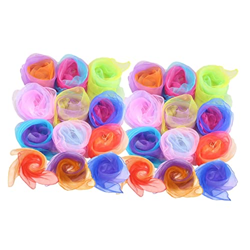 Gatuida Bulk Scarf Set 60cm x 60cm Graduated Dance Juggling Scarves for Kids Adults Random Color3