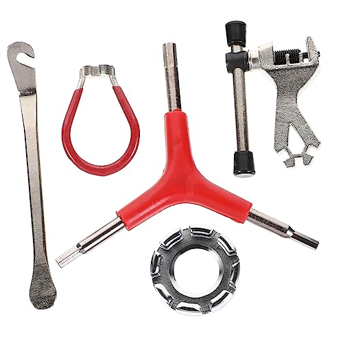 Happyyami 1 Set Bike Spoke Tool Set Multifunctional Car Repair Kit Tire Lever Spoke Wrench for Bicycle