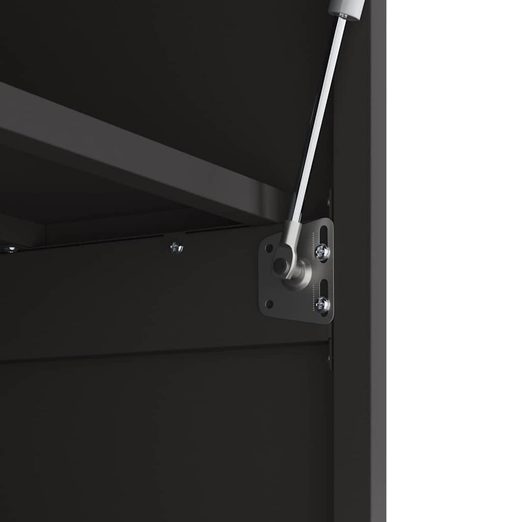 vidaXL Armadio a muro per garage Nero 60 x 40 x 53 cm, Soggiorno, mobili moderni per riporre, armadio funzionale, attaccato al muro, risparmio di spazio, organizzazione casa