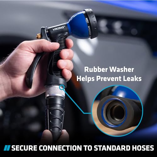 image for VIKING Hose Nozzle, Garden Hose Nozzle with 8 Spray Patterns, Adjustab