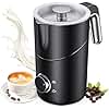 COLDFILL Milk Frother and Steamer, 8-in-1 Electric Milk Frother for Coffee, 13.5oz/400mL Large Capacity Automatic Warm and Cold Foam Maker, Hot Chocolate Maker Coffee Frother, Black