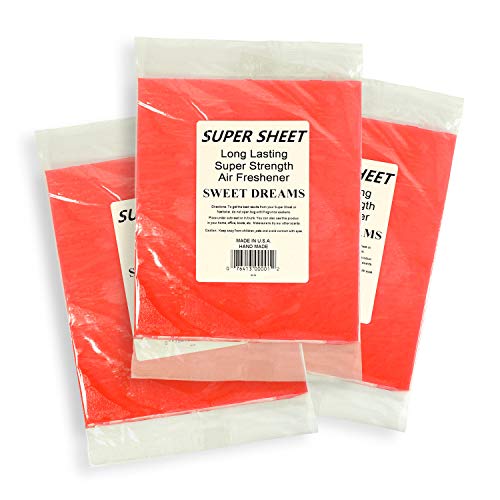Image of Jenray Super Sheet Large (8 inchx7 inch) Under Seat Car Air Freshener, 3-Pack (Sweet Dreams)