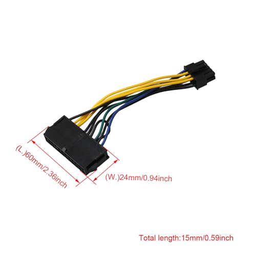 Cavo 13,5 cm Lunghezza Cavo da 24 Pin a 10 pin Cavo di prolunga per adattatore per scheda madre con alimentatore per computer ATX Confezione da 2 - Alimentatore - Immagine 3