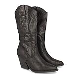 Bota cowboy con grabado y estampado