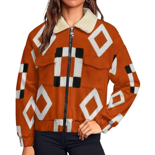 Veste polaire femme avec fermeture zippée et grand blouson d'hiver chaud en sherpa